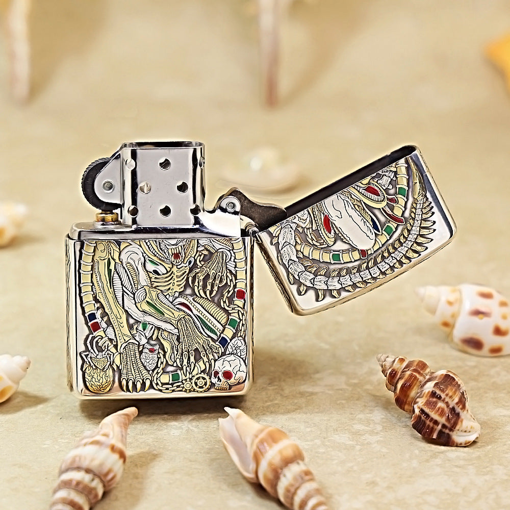 Zippo Silver-Plated 5-Sided 3D Scorpion Relief 162-DS255