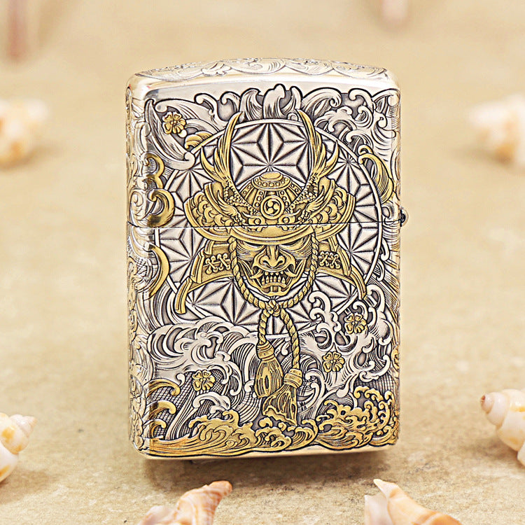 Zippo Armor Engraved Geisha & Japanese Samurai 162-DS296