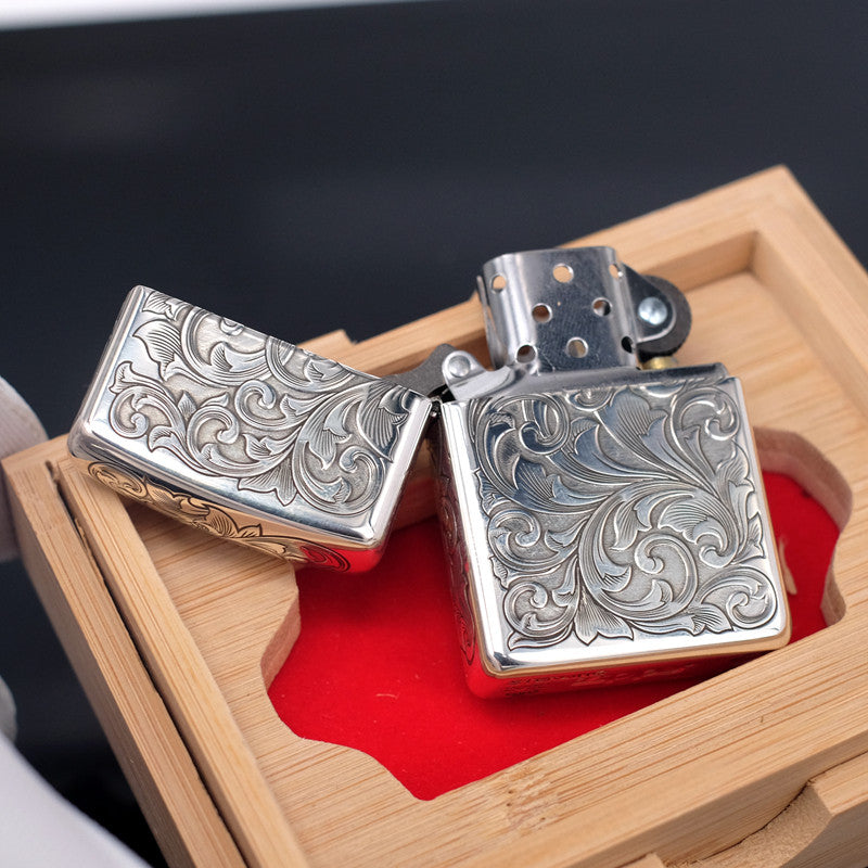 Zippo Armor Sterling Silver 5-Side Tangcao Engraved – Limited Edition