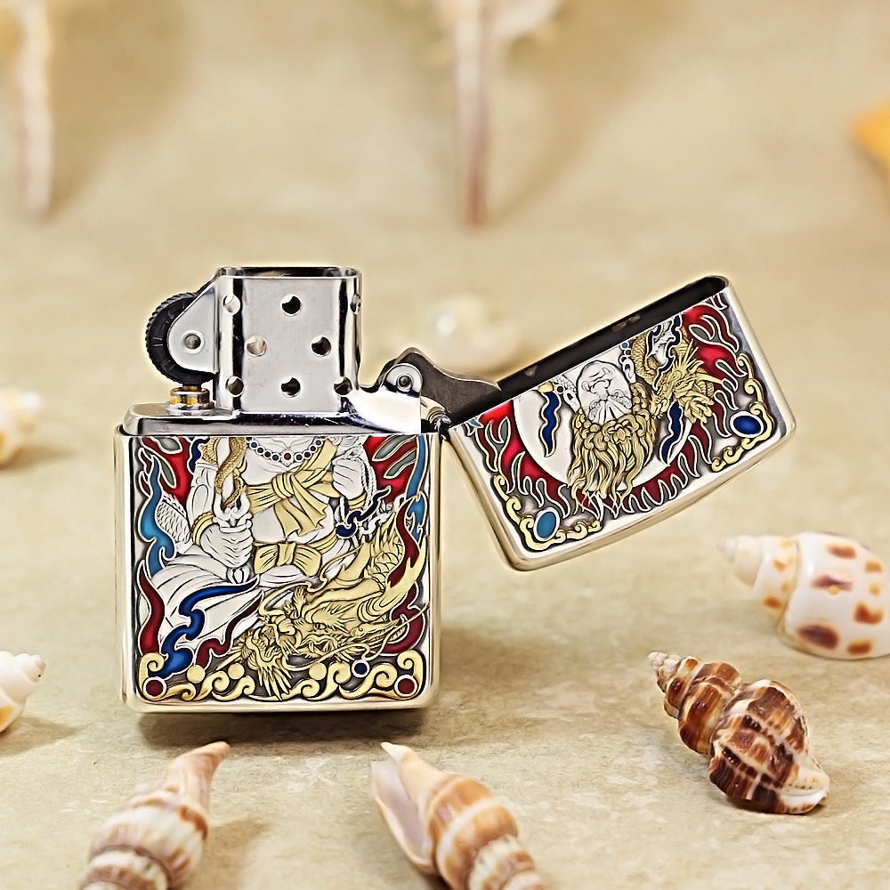 Zippo Dual-Sided 3D Embossed Acalanatha & Scorpion 162-DS259