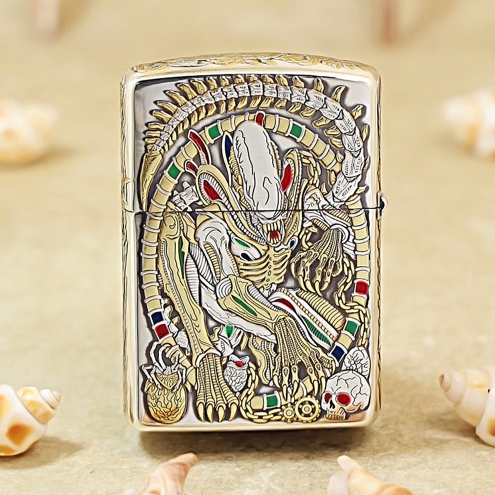 Zippo Silver-Plated 5-Sided 3D Scorpion Relief 162-DS255