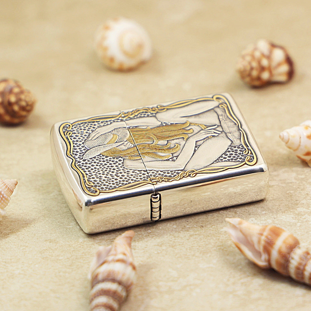 Zippo Armor Dual-Tone Engraving Cowboy Girl1 162-DS293