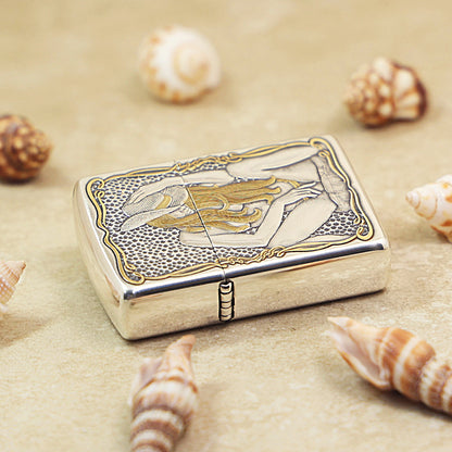 Zippo Armor Dual-Tone Engraving Cowboy Girl1 162-DS293