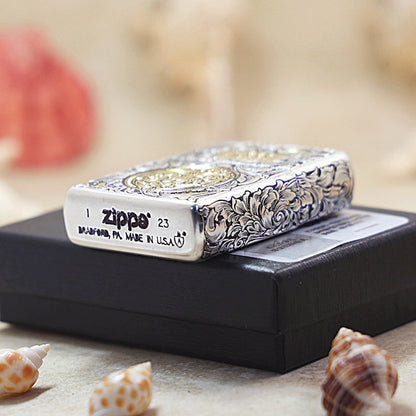 Zippo Arabesque & Two-Tone Lion Emblem 168-DS260
