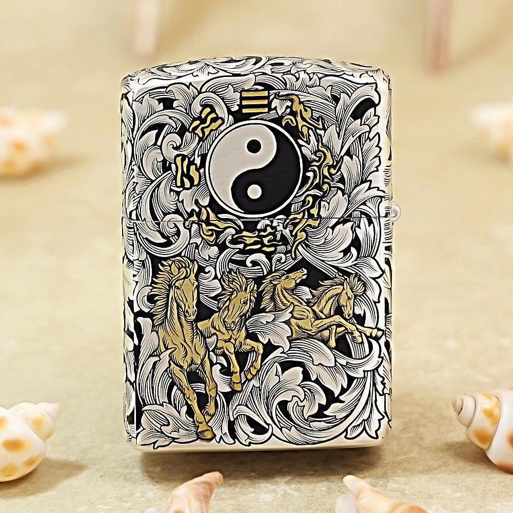 Zippo Embossed Horse Design 168-DS219