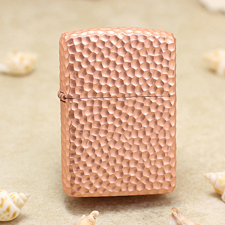 Zippo Rose Gold Meteorite Crater Hammer Pattern 162-DS297