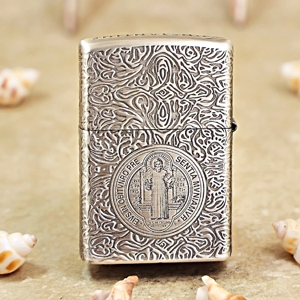 Zippo Metal Smoked Silver Constantine 205-DS203