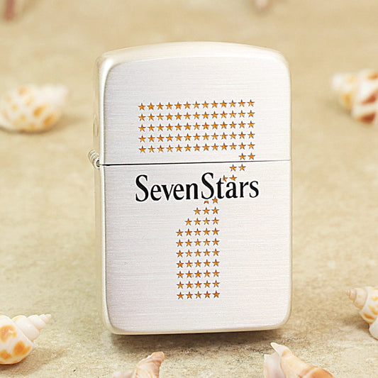 Zippo 1941 Vintage Silver-Plated Seven Stars Engraved DS207