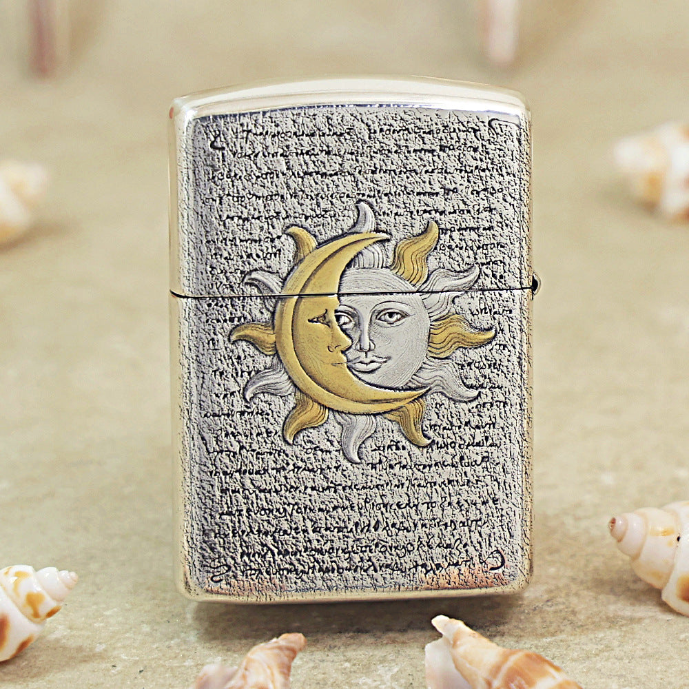 Zippo Silver-Plated Ancient Greek Ouroboros Snake 162-DS289