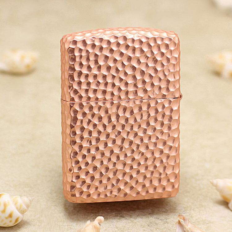 Zippo Rose Gold Meteorite Crater Hammer Pattern 162-DS297