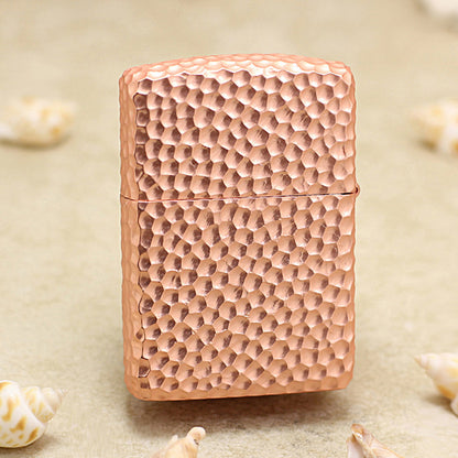 Zippo Rose Gold Meteorite Crater Hammer Pattern 162-DS297