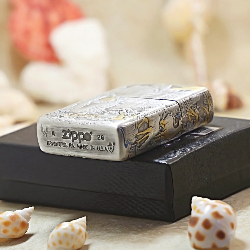 Zippo Dual-Tone Handcrafted Landscape Masterpiece 162-DS245