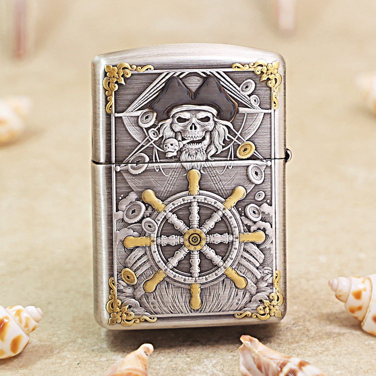 Zippo Gold-Plated 3D Embossed Girl & Treasure Motif 168-DS294