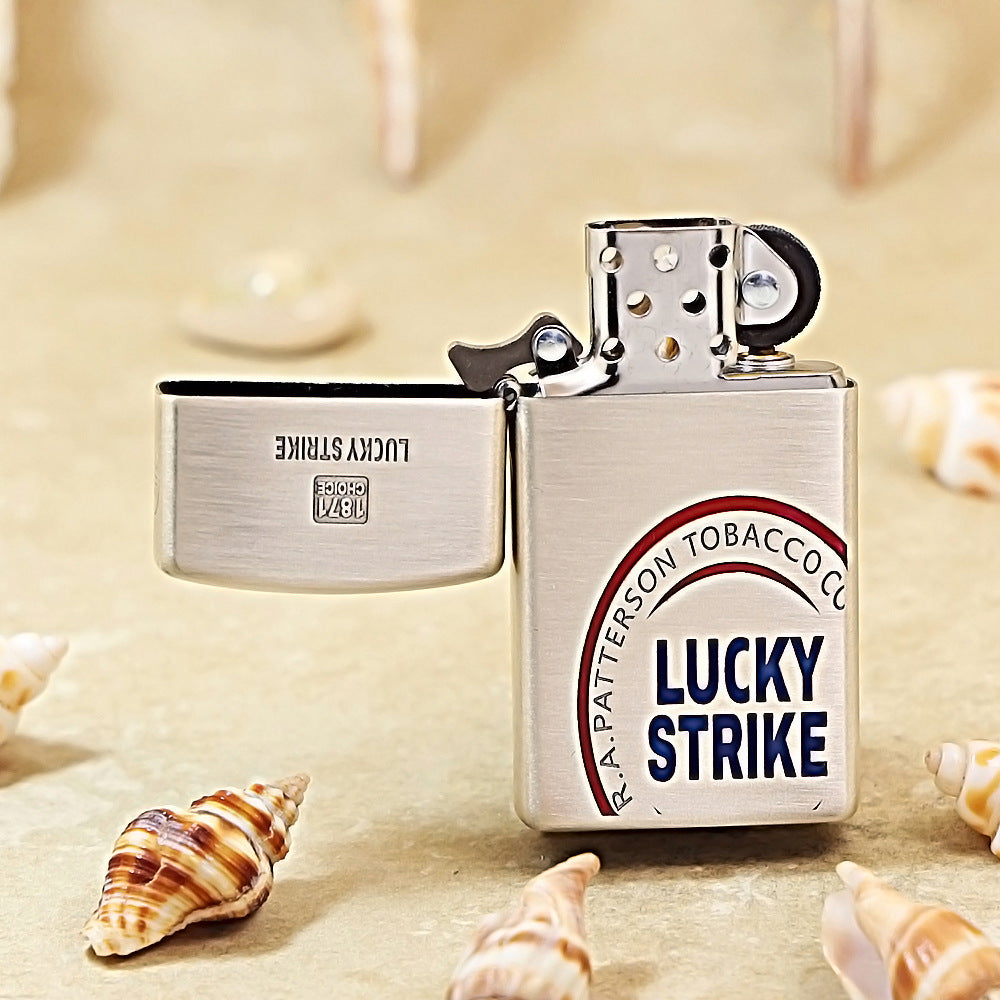 Zippo Slim Smoked Silver Lucky Strike 1605-DS242