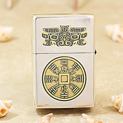 Zippo Dual-Tone Mountain Ghost Coin Pattern DS275