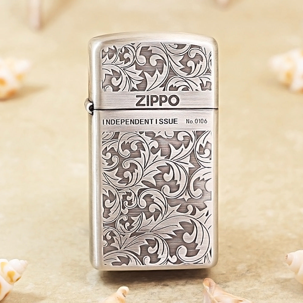 Zippo Slim Antique Silver Arabesque 1605-DS201
