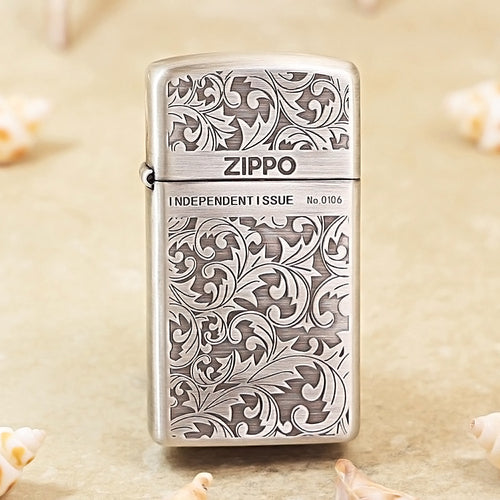 Zippo Slim Antique Silver Arabesque 1605-DS201