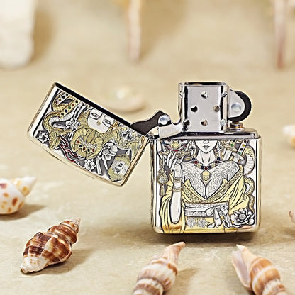 Zippo Hannya 5-Side Silver-Plated Lacquer Inlay 162-DS250