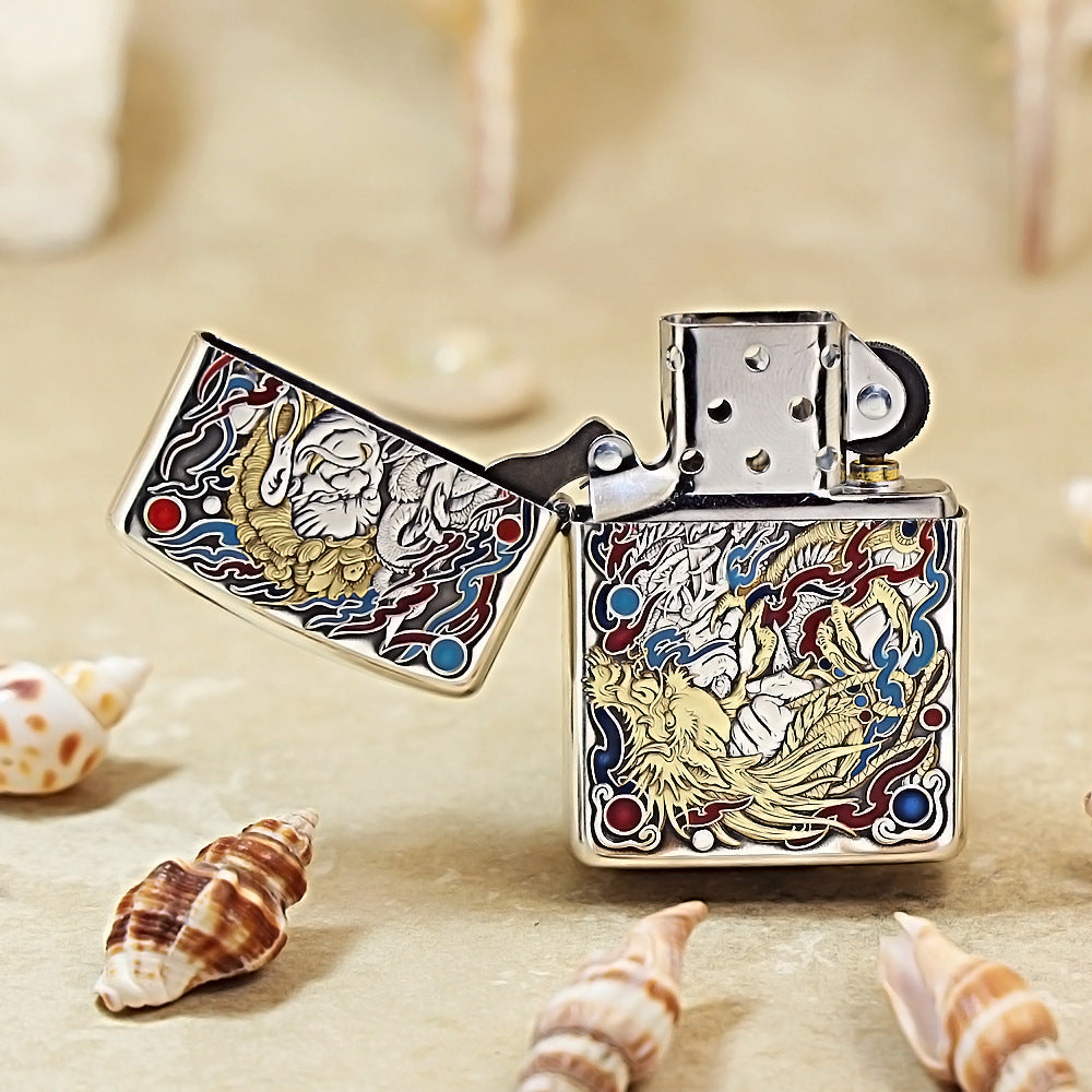 Zippo Dual-Sided 3D Embossed Acalanatha & Scorpion 162-DS259