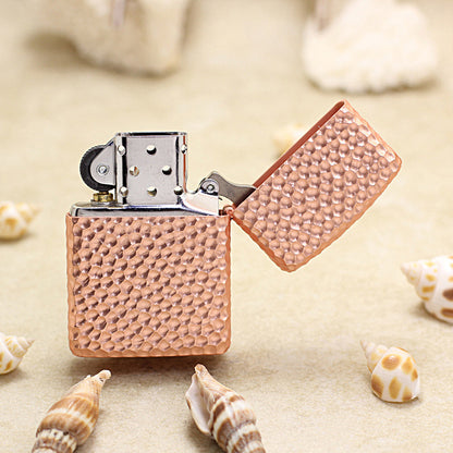 Zippo Rose Gold Meteorite Crater Hammer Pattern 162-DS297