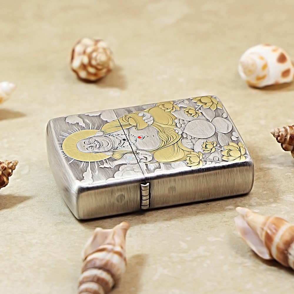 Zippo Maitreya Buddha Embossed-Joyful & Abundant 162-DS246