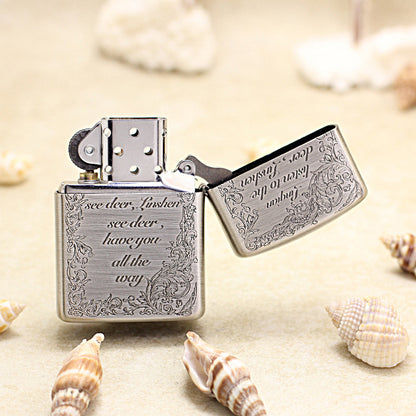 Zippo Armor Smoked Silver Gold Stag 162-DS292