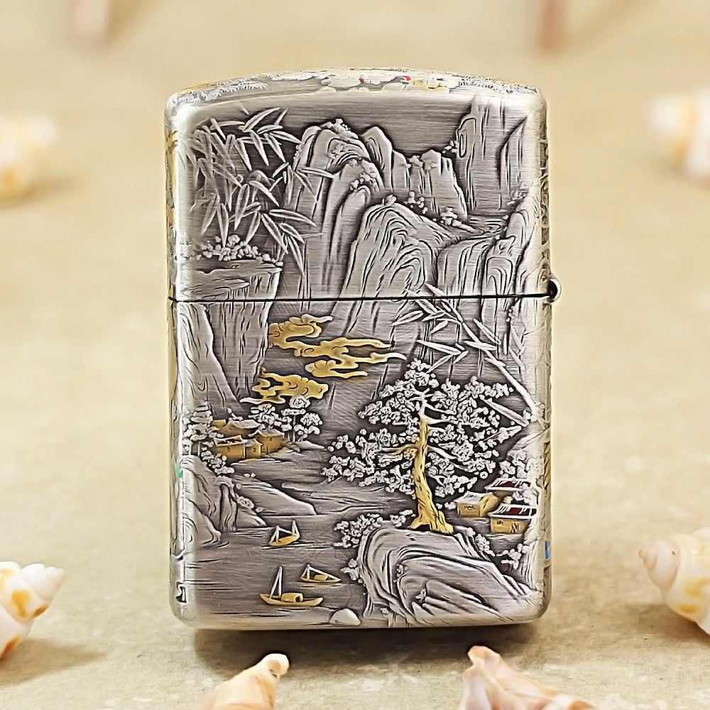 Zippo Dual-Tone Handcrafted Landscape Masterpiece 162-DS245