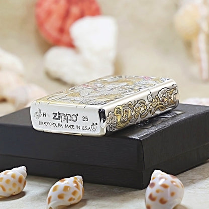Zippo Hannya 5-Side Silver-Plated Lacquer Inlay 162-DS250