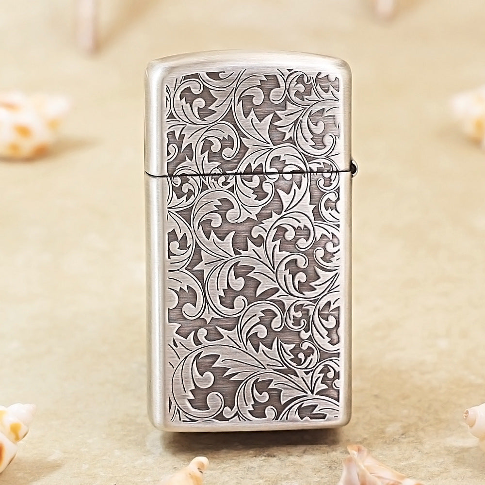 Zippo Slim Antique Silver Arabesque 1605-DS201