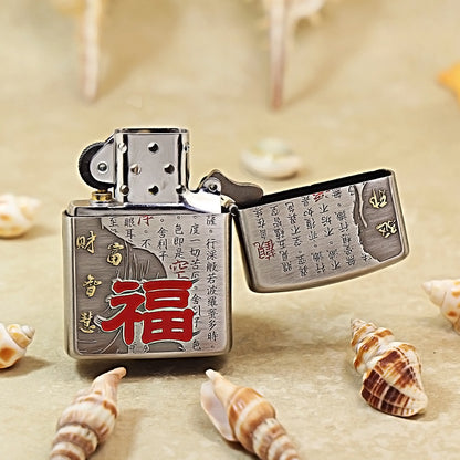 Zippo Smoked Silver Two-Tone Mahakala 162-DS218