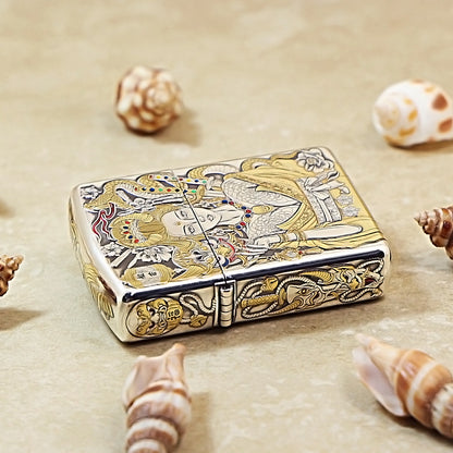 Zippo Hannya 5-Side Silver-Plated Lacquer Inlay 162-DS250