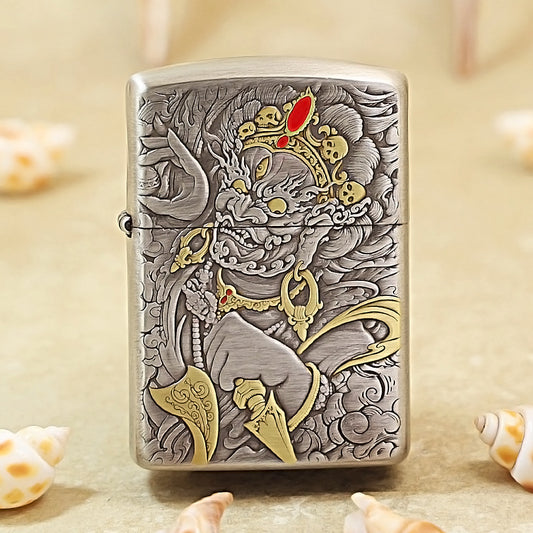 Zippo Smoked Silver Two-Tone Mahakala 162-DS218