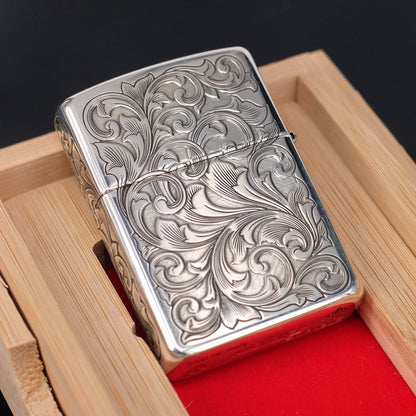 Zippo Armor Sterling Silver 5-Side Tangcao Engraved – Limited Edition