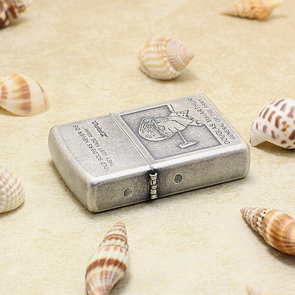 Zippo Antique Silver Crafted Douglas MacArthur Portrait DS309