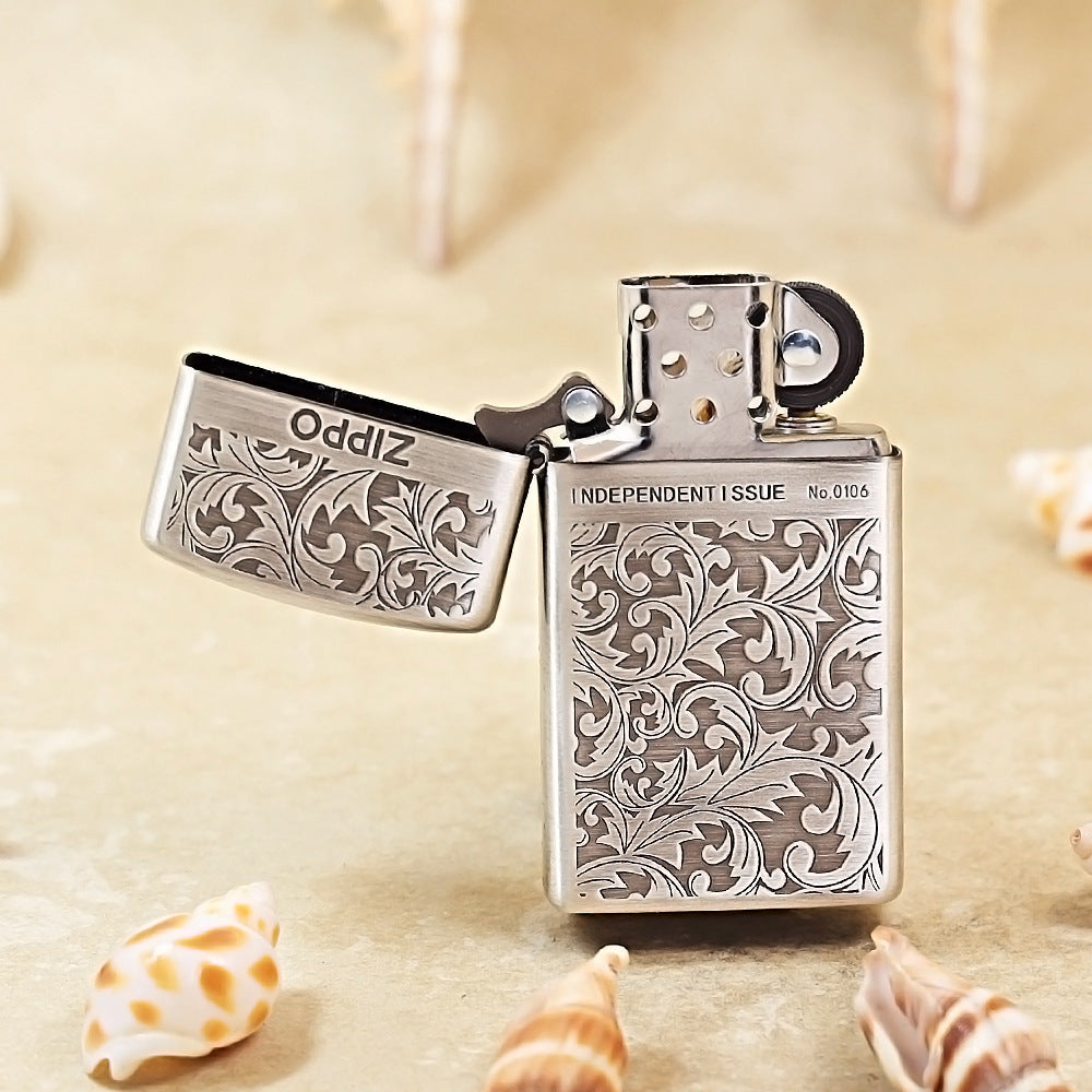 Zippo Slim Antique Silver Arabesque 1605-DS201