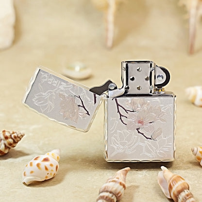 Zippo Silver-Plated Double-Sided Magnolia Embossing 205-DS221