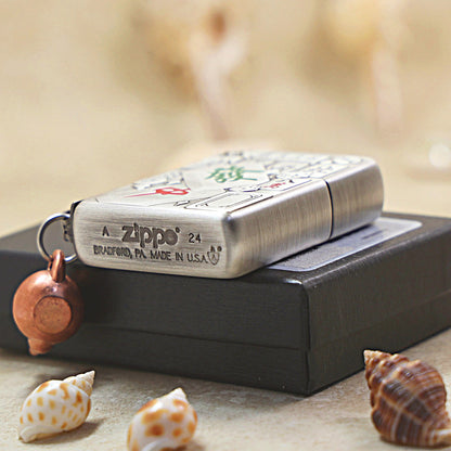 Zippo Smoked Silver Yi Ba Hu 162-DS210