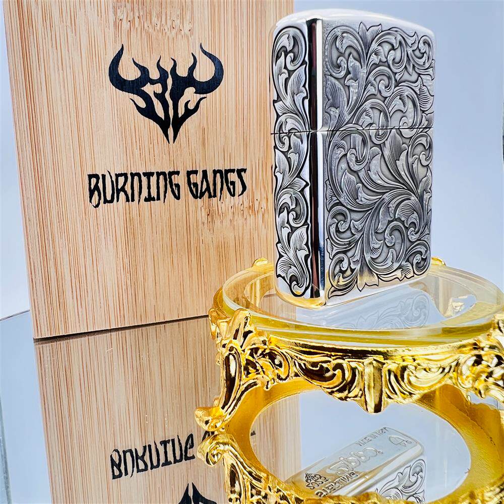 Zippo Armor Sterling Silver 5-Side Tangcao Engraved – Limited Edition