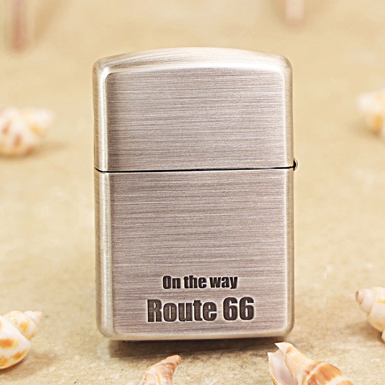 Zippo Smoked Silver Route 66 162-DS205