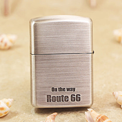 Zippo Smoked Silver Route 66 162-DS205