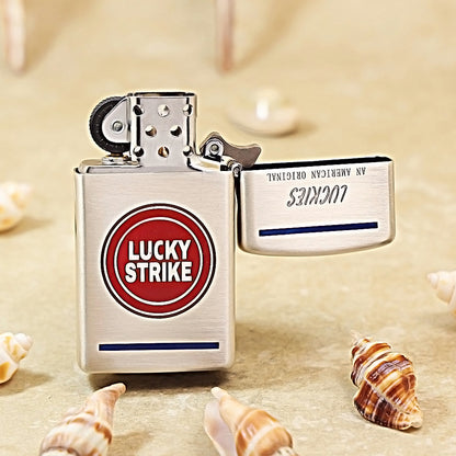 Zippo Slim Smoked Silver Lucky Strike 1605-DS242