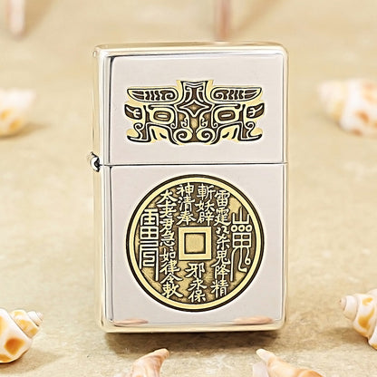 Zippo Dual-Tone Mountain Ghost Coin Pattern DS275