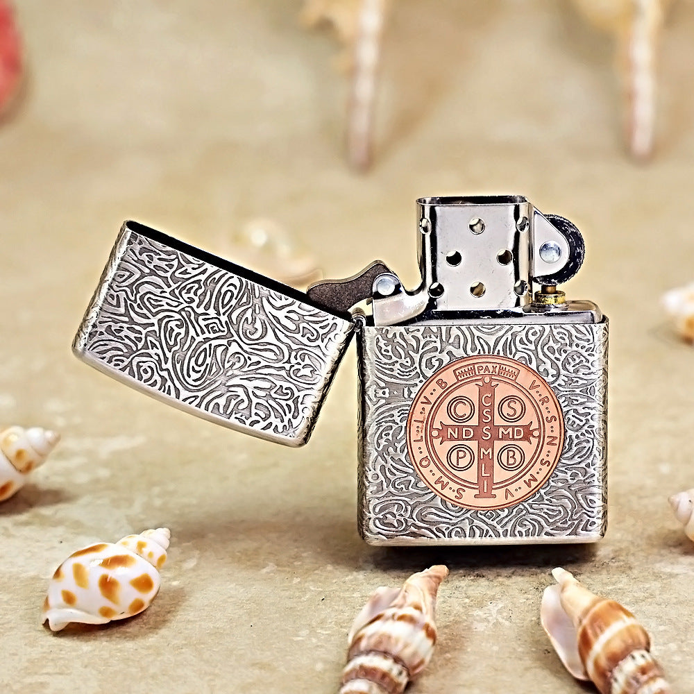 Zippo Metal Smoked Silver Constantine 205-DS203