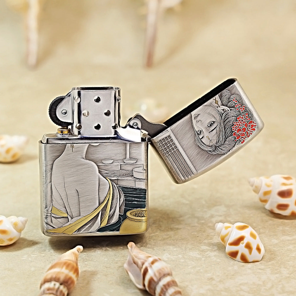 Zippo Silver-Plated The Concubine Bathing 162-DS272
