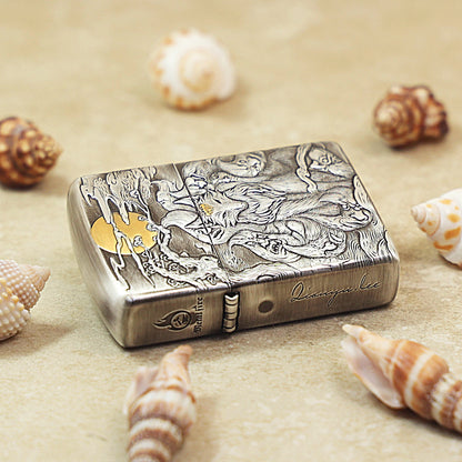 Zippo Smoked Silver & Gold-Plated Nine-Tailed Fox 162-DS306