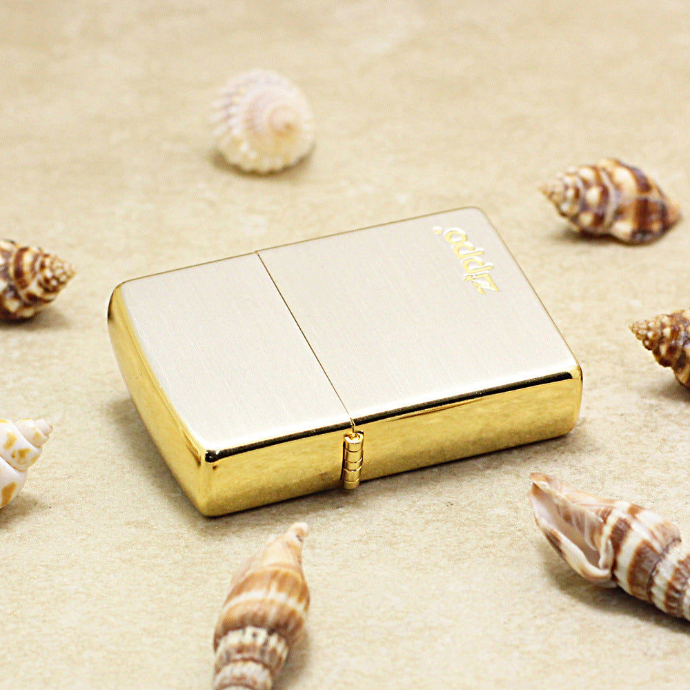Zippo 3-Side Gold Plating Custom Serial Number 205-DS182
