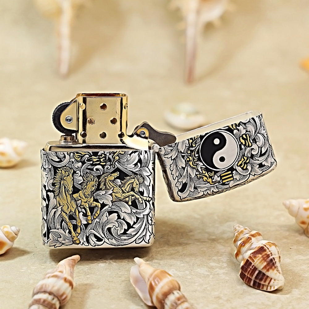 Zippo Embossed Horse Design 168-DS219