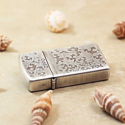 Zippo Slim Antique Silver Arabesque 1605-DS201