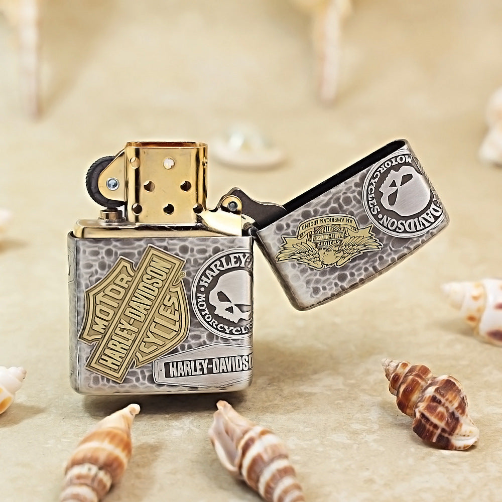 Zippo Armor 11 Harley-Davidson Emblems Engraving 162-DS282