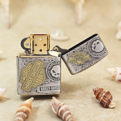 Zippo Armor 11 Harley-Davidson Emblems Engraving 162-DS282
